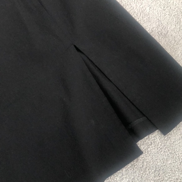 Vintage LOLA High Waisted Black Straight Pencil Skirt Back Slit Midi Size 10 - Picture 3 of 7